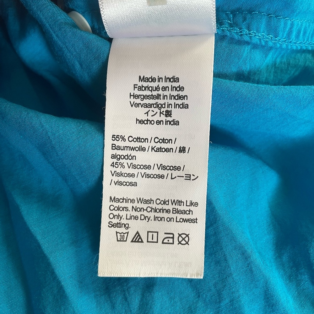 J. Crew Garçon shirt in cotton voile Bright Blue Long Sleeve Size 4 - Picture 5 of 8